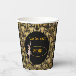 Roaring 20's Flapper 20 Great Gatsby 1920 Pappbecher