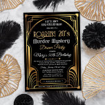 Roaring 20s Murder Mystery (auch Foil verfügbar) Einladung<br><div class="desc">Mörder Mystery Party Geburtstag Roaring Zwanziger Roaring 20er Art Deco Schwarze Party Einladung Crime Szene Tape Mystery Party Einladung Mystery Dinner Party Hochzeit Einladung 1920er Schwarz-Gold Jugendstil Hochzeit Einladung</div>