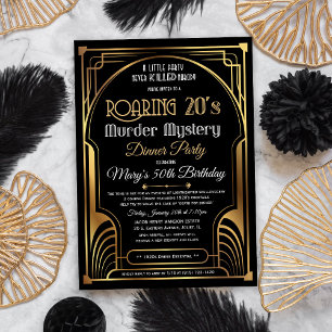Roaring 20s Murder Mystery (auch Foil verfügbar) Einladung