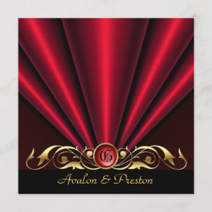 Roaring 20's Red Art Deco Bridal Dusche Einladung