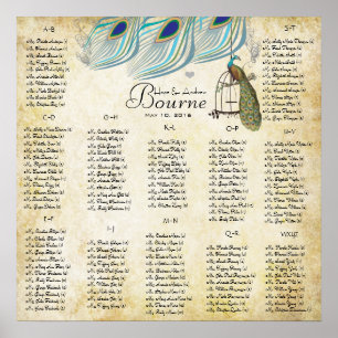 Roaring 20's Seating Chart 12 Tische Poster