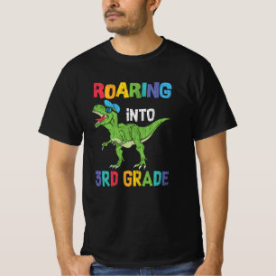 Roaring 3. Klasse Back School T rex Dinosaur Kinde T-Shirt