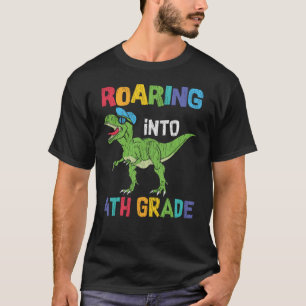 Roaring 4. Klasse Back School T rex Dinosaur Kinde T-Shirt