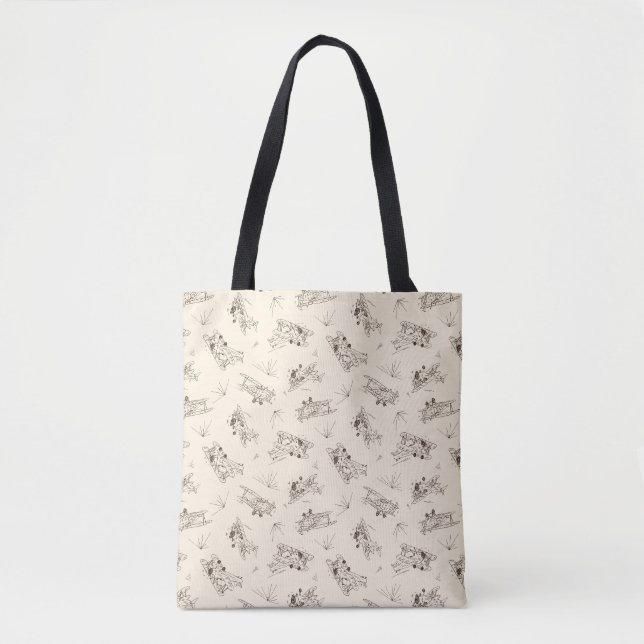 Roaring Art Deco Bi-Flugzeug - Skizzenmuster. Tasche (Vorderseite)