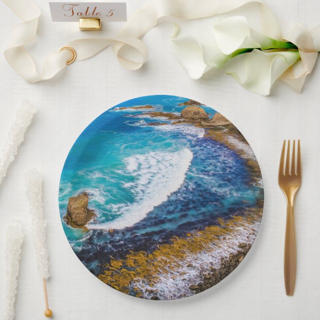 Roaring Bay am Nugget Point Pappteller (Hochzeit)