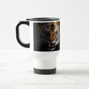 Roaring Bengal Tiger Wildlife Art Travel Mug
