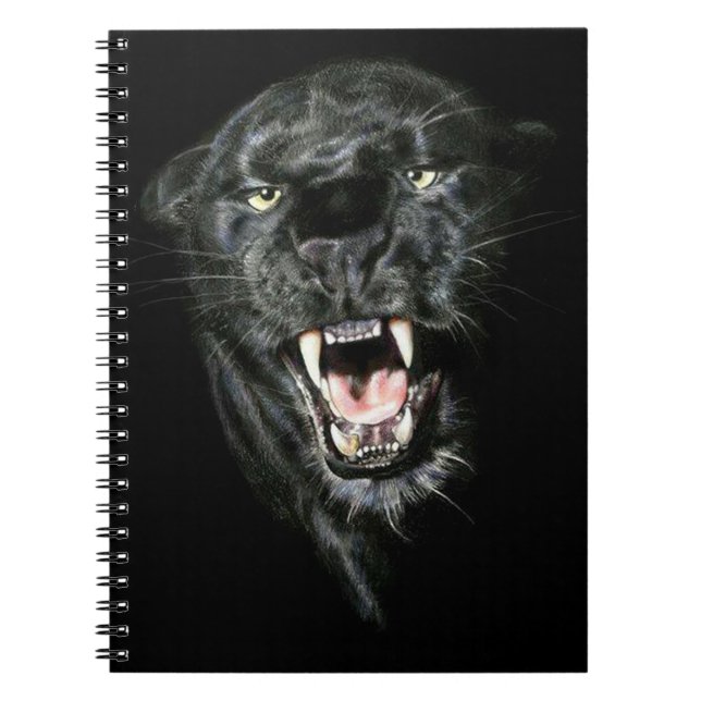 Roaring Black Panther Notizblock (Vorderseite)