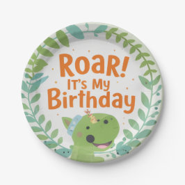 Roaring Dinosaur Birthday Party Paper Plates Pappteller