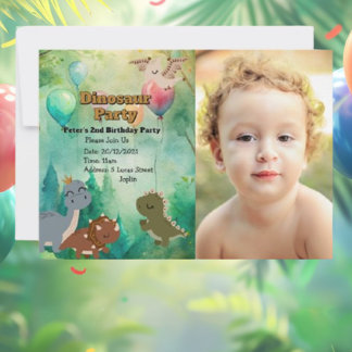 ROARING Dinosaur Geburtstagsparty! Einladung