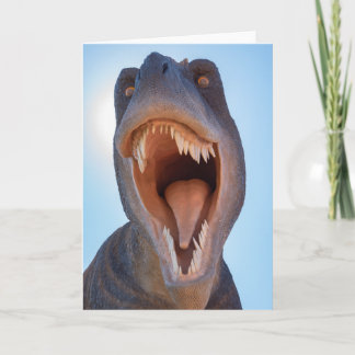 Roaring Dinosaurier Blank Card Karte