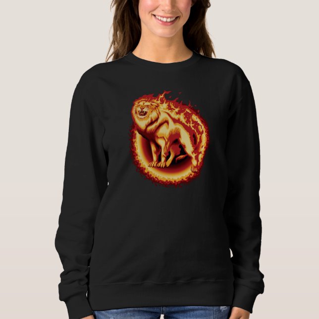 Roaring Fire Lion Sweatshirt (Vorderseite)