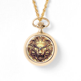 Roaring Gold Lion Head eWatch Armbanduhr