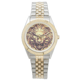 Roaring Gold Lion Head eWatch Armbanduhr