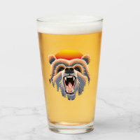 Roaring Grizzly Bär Face