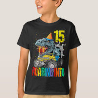 Roaring in 15. Geburtstag Monster Truck Dinosaur