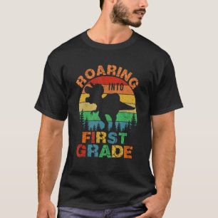 Roaring in der ersten Klasse Dinosaur Rex zurück z T-Shirt