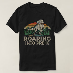Roaring in Pre-K Dinosaurier, um zurück in die Sch T-Shirt