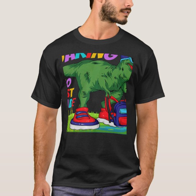 Roaring into First Grade Dinosaur Rex Back to Scho T-Shirt (Vorderseite)