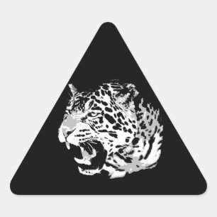 Roaring Jaguar Triangle Sticker