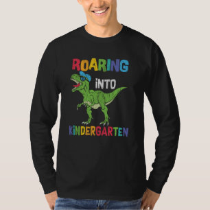 Roaring Kindergarten Back School T rex Dinosaurier T-Shirt