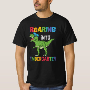 Roaring Kindergarten Back School T rex Dinosaurier T-Shirt