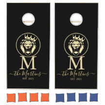 Roaring King Lion. Personalisierbarer Familienname