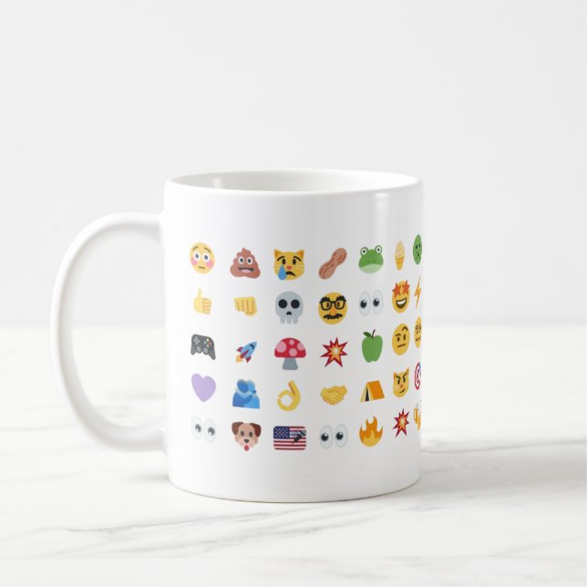 Roaring Kitty 35 Emoji Timeline GME MOASS DFV meme Kaffeetasse (Links)