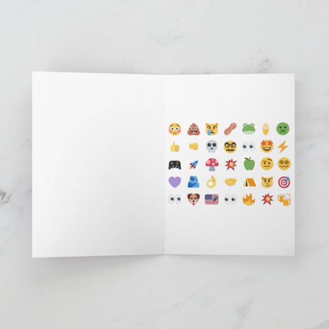 Roaring Kitty 35 Emoji Timeline GME MOASS DFV meme Karte (Innenseite)
