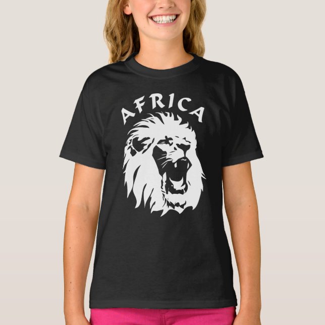 Roaring Lion Face | Afrika T-Shirt (Vorderseite)