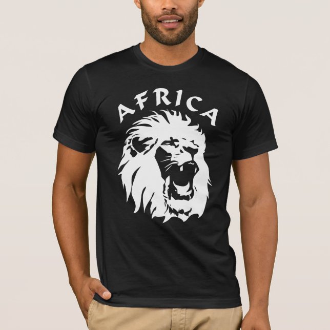 Roaring Lion Face | Afrika T-Shirt (Vorderseite)