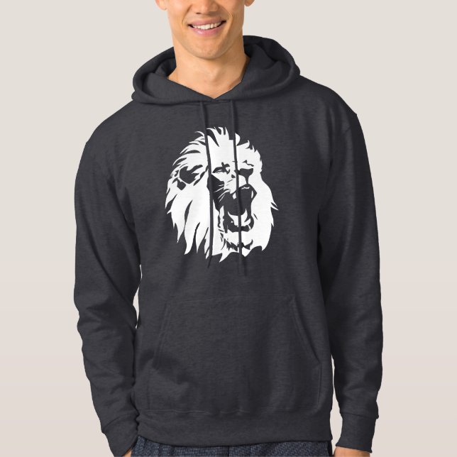 Roaring Lion Face Hoodie (Vorderseite)