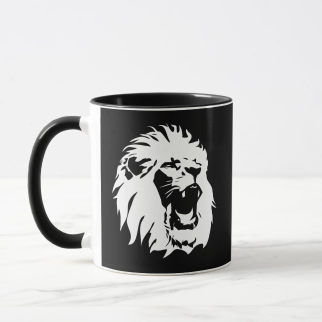 Roaring Lion Face Tasse (Links)