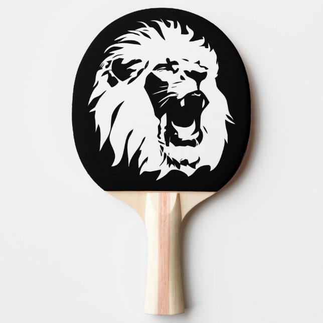 Roaring Lion Face Tischtennis Schläger (Vorderseite)