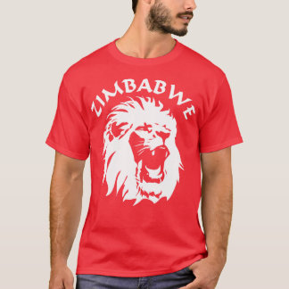 Roaring Lion Face Zimbabwe T-Shirt