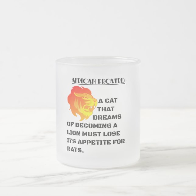 Roaring Lion Head Mattglastasse (Mittel)