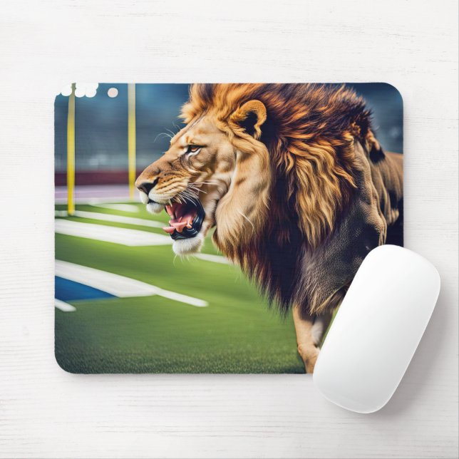 Roaring Lion im Fußballstadion Mousepad (Mit Mouse)