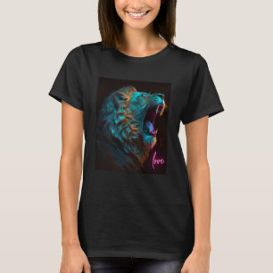 Roaring Lion King Wildlife Jungle Safari Grafik T-Shirt