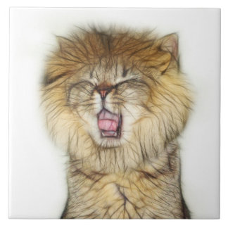 Roaring lion kitten fliese
