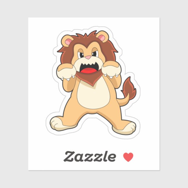 Roaring Lion.PNG Aufkleber (Blatt)