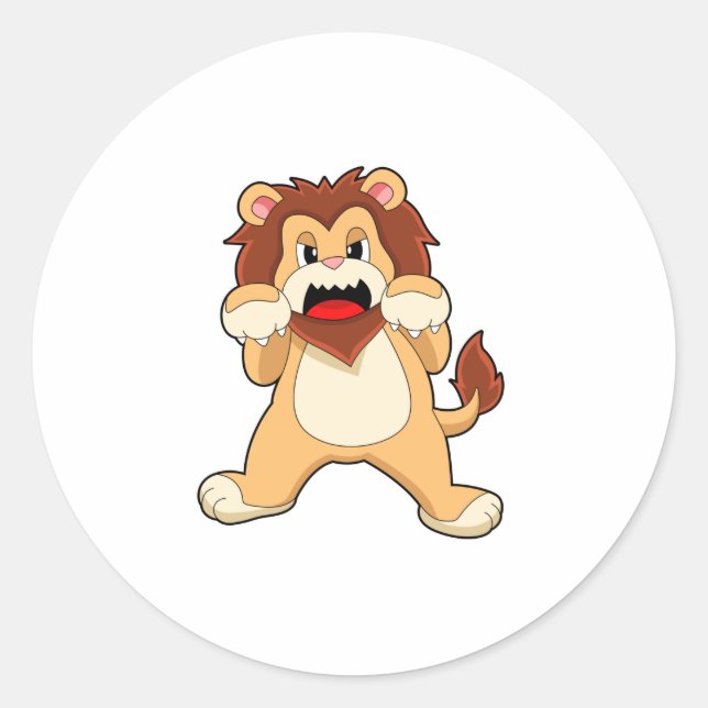 Roaring Lion.PNG Runder Aufkleber (Vorderseite)