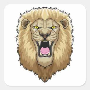 Roaring Lion Quadratischer Aufkleber