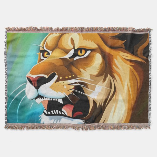 Roaring Lion Side Posed Portrait-57566 Decke (Vorderseite)