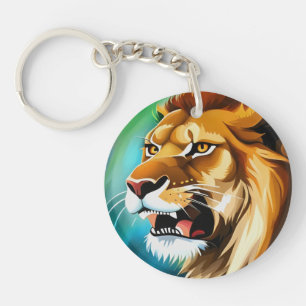 Roaring Lion Side Posed Portrait-57566 Schlüsselanhänger