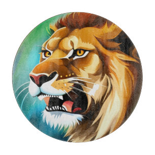 Roaring Lion Side Posed Portrait-57566 Schneidebrett