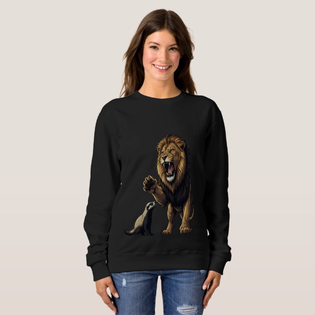 Roaring Lion Sweatshirt – Power in Every Thread (Devant entier)