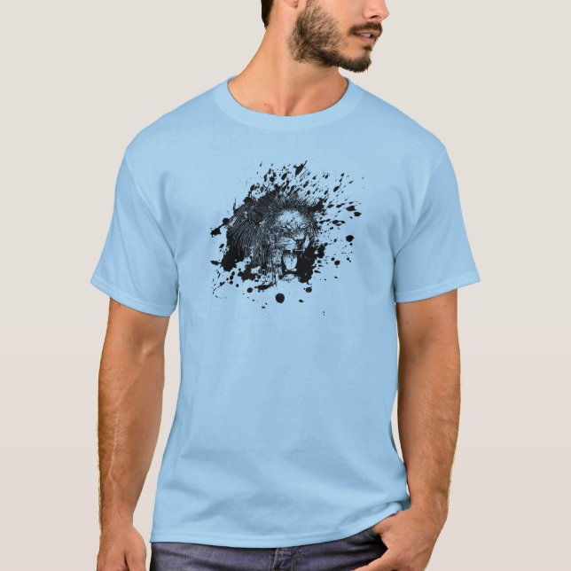 Roaring Lion Wählen Sie Ihre Hintergrundfarbe T-Shirt (Vorderseite)