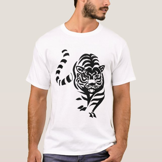 Roaring Majestät: Tiger T - Shirt Design (Vorderseite)
