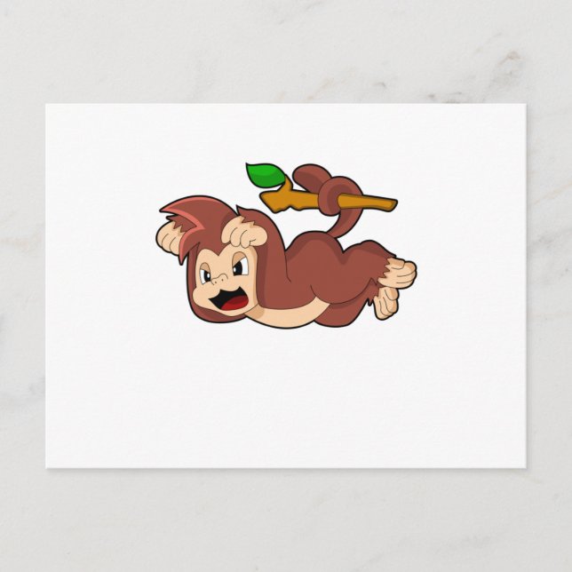 Roaring Monkey Postkarte (Vorderseite)