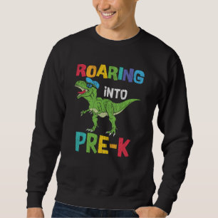 Roaring Pre-K Zurück in die Schule T rex Dinosauri Sweatshirt
