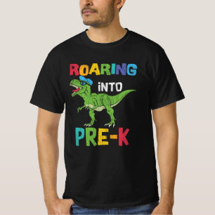 Roaring Pre-K Zurück in die Schule T rex Dinosauri T-Shirt
